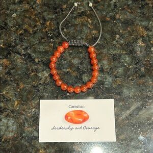Carnelian Beaded Bracelet